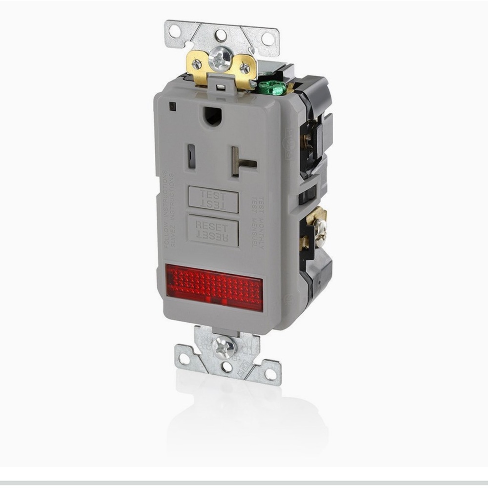 Leviton GFPL2-PLG 20A 125V Receptacle Gray